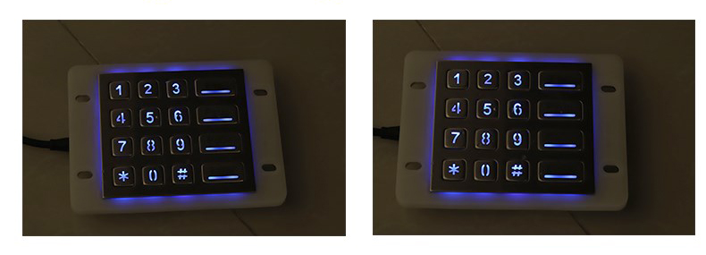 Illuminated numeric keypad.
