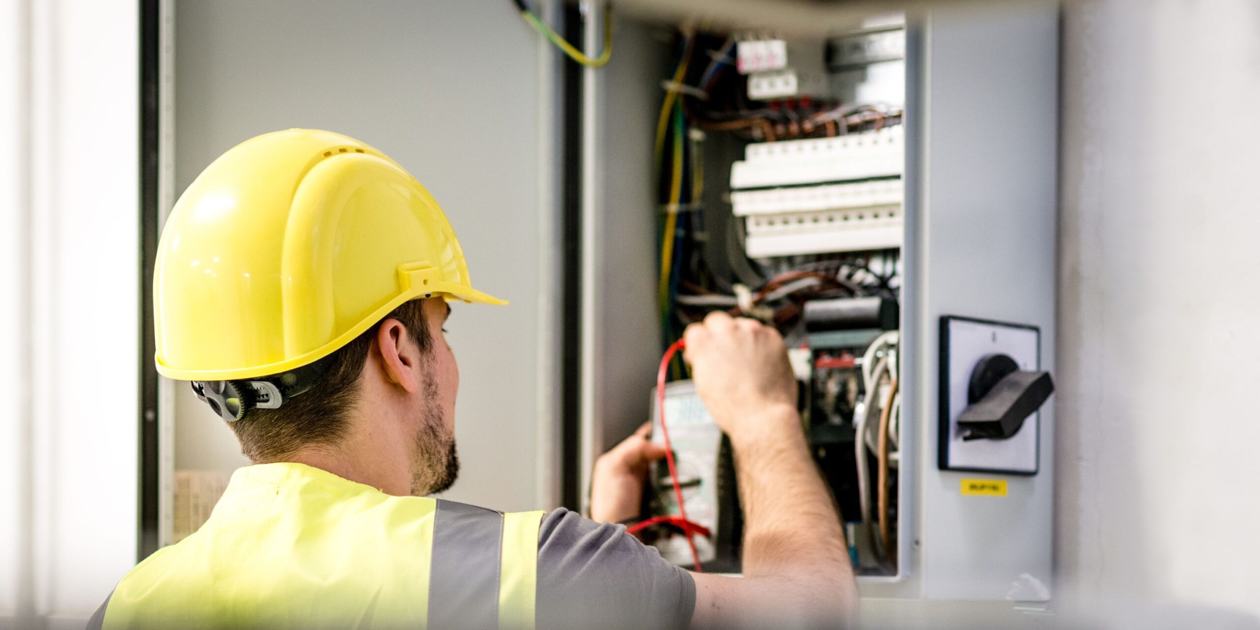 Electrical panels or industrial control panels with relays and wiring